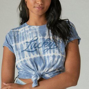 Lucky Brand Lucky Script Tie Dye Tee NWT L